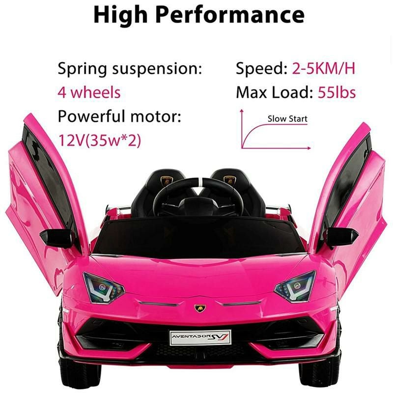乗用玩具 ランボルギーニ 子供向け 電気自動車 ライト リモコン付