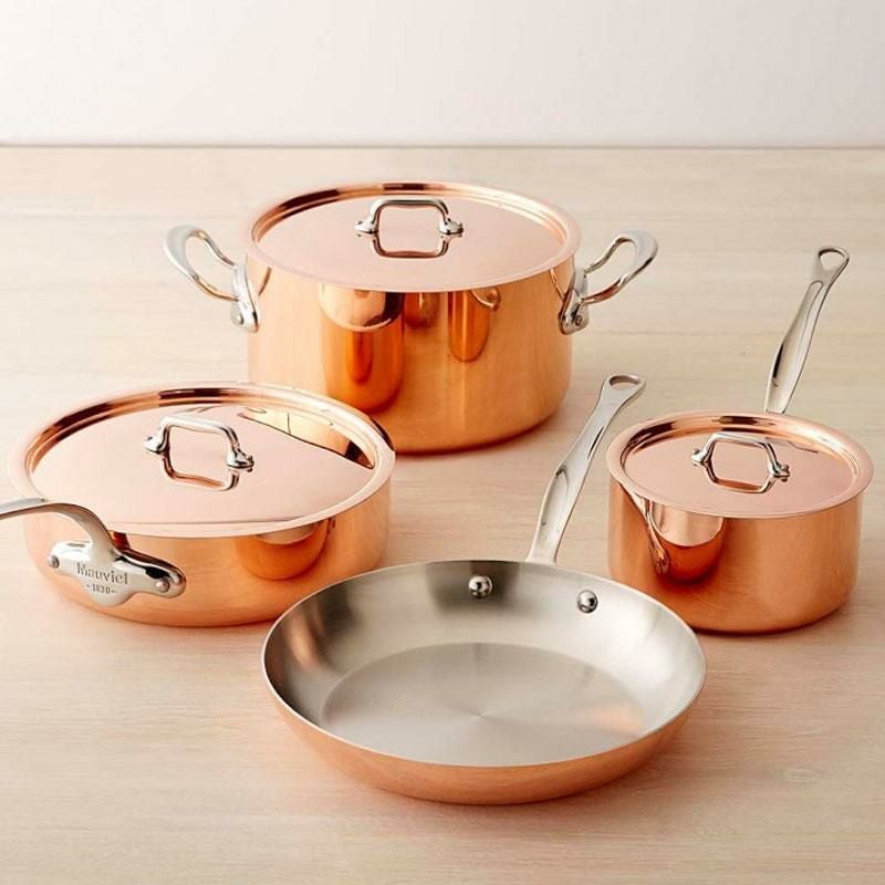 鍋フライパンフタ7点セット銅3層持ち手ステンレスフランスムビエルウイリアムズ・ソノマ限定WILLIAMSSONOMAMauvielCopperTriply7-PieceCookwareSet