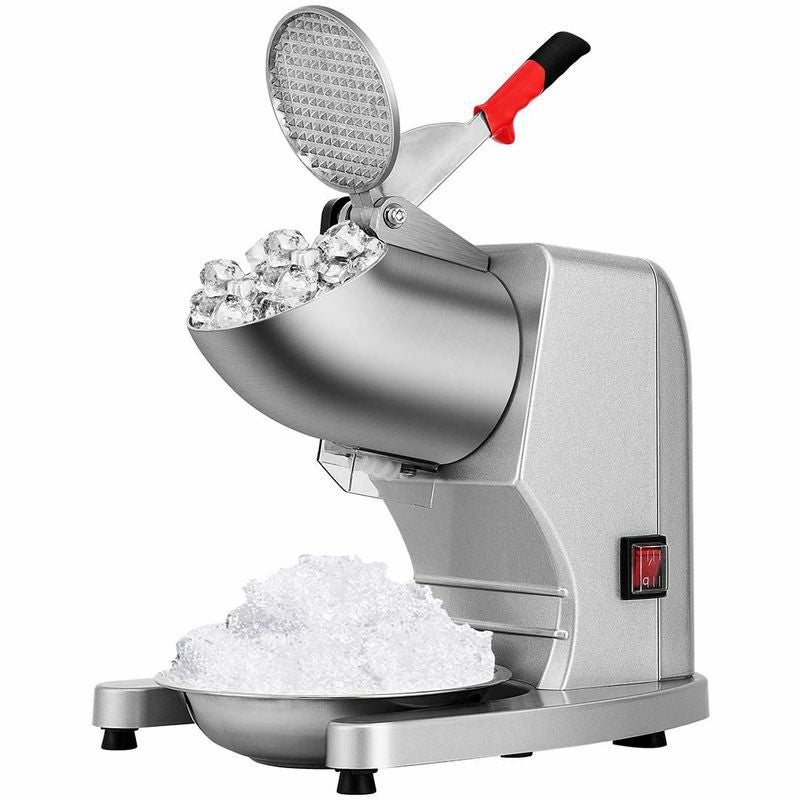 アイスクラッシャーアイスシェーバースノーコーンメーカーかき氷ROVSUNCommercialIceCrusher440lbs/h1400rpm,IndustrialHeavyDutyIceShaverMachineDualStainlessSteelBladeElectricShavedIceMachineCountertopSnowConeMaker家電