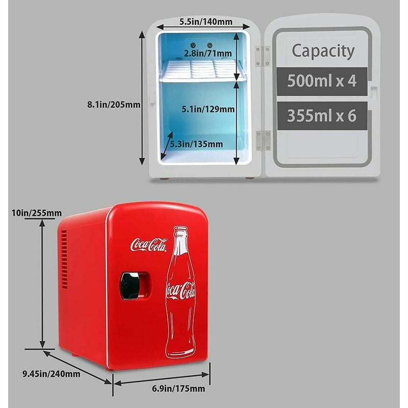 コカコーラ ミニ 保冷庫 6缶 4L 車載可 Coca-Cola Classic Portable 6