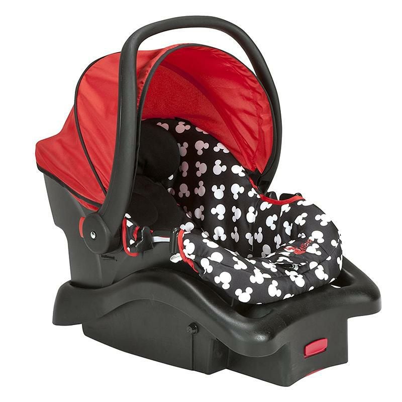 ディズニーミッキーカーシートベビーチャイルド新生児こども1.8kgから10kgまでDisneyLight'nComfyLuxeInfantCarSeat,MickeySilhouette
