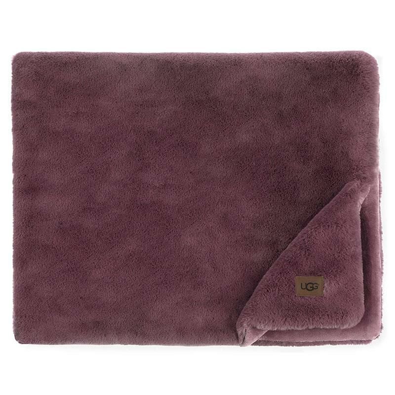 アグファーブランケットリバーシブルユーフォリアUGGEuphoriaPlushFur-ReversibleThrowBlanket,Indigo