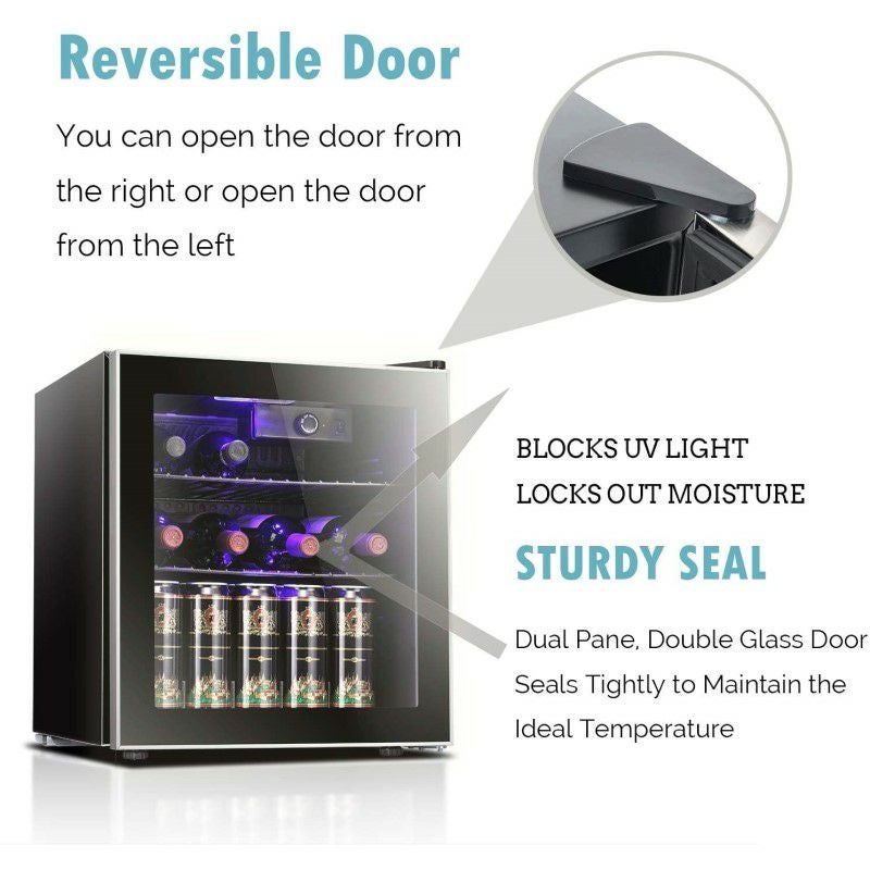 アトランティックスタービバレッジクーラー保冷庫ガラスドアAntarcticStar1.6cu.ftWineCooler/CabinetBeverageRefrigeratorClearFrontGlassDoor