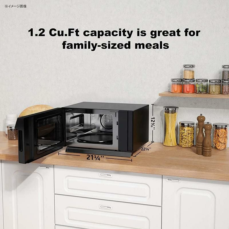 コンベクションオーブン電子レンジノンフライヤーGalanzGTWHG12BKSA104-in-1ToastWavewithTotalFry360,Black家電