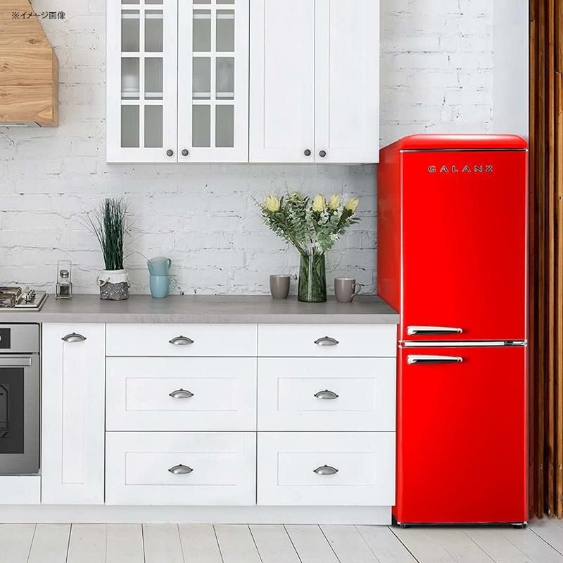 冷蔵庫 冷凍庫 210L 2ドア レトロ 自動霜取り機能なし Galanz