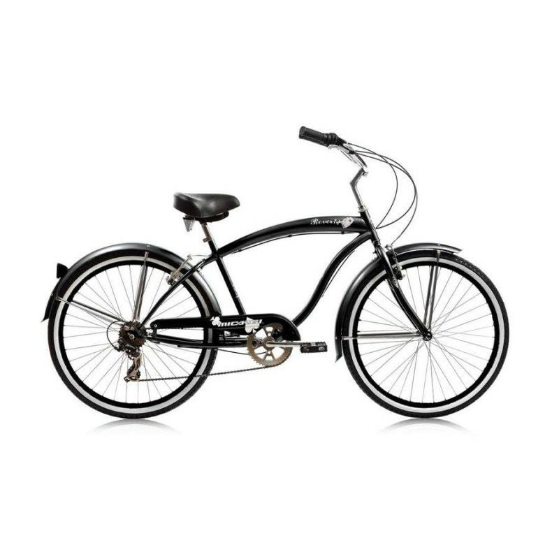 ビーチクルーザーバイク 自転車 26インチ 7段階スピード 【組立要