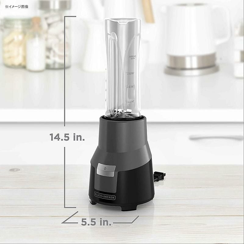 BLACK&DECKER ブレンダー ミキサー パーソナルブレンダー ミキサー 590ml トラベル ジャー2個付 ブラック