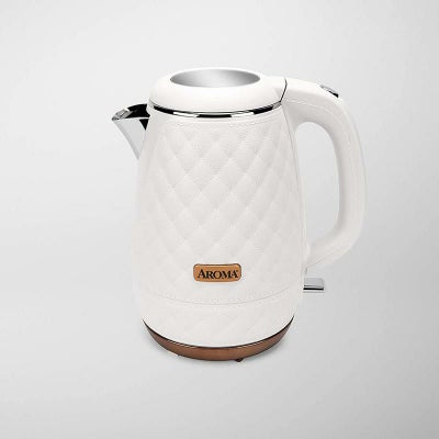 触れても熱くない電気ケトル1.2LキルトデザインステンレスBPAフリーアロマAromaProfessionalAWK-3000SurgicalGrade316StainlessSteelElectricWaterKettle,1.2L家電