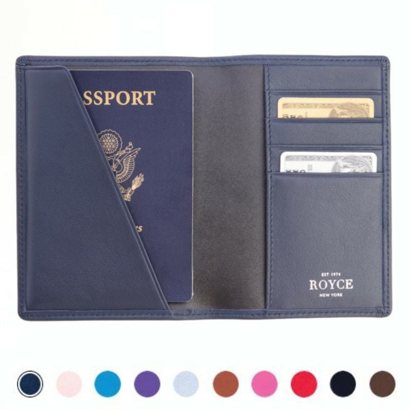 革製 パスポート チケット ケース RFID ナッパレザー Royce RFID