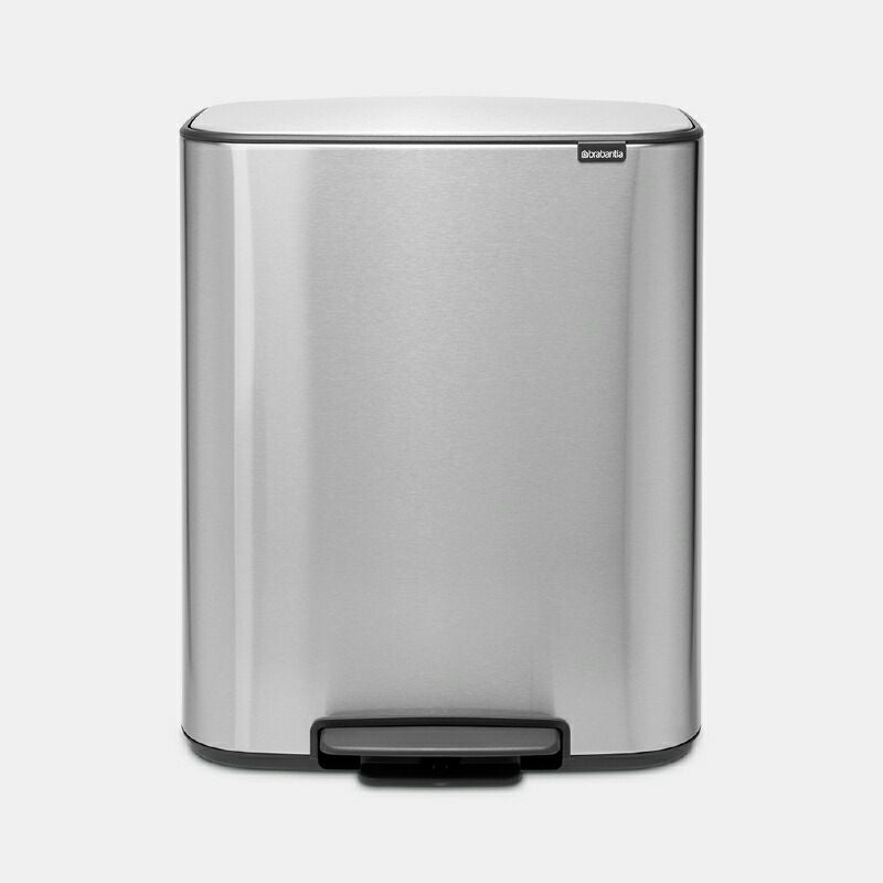 ブラバンシアペダル式ゴミ箱60LBrabantiaDualCompartmentBOPedalBinSteel60-LiterTrashCan