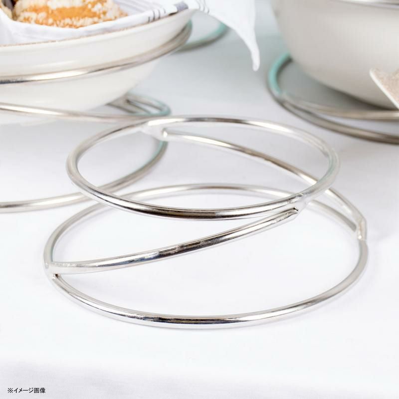 ディスプレイスタンド丸型ライザー6点セットステンレスワイヤーカフェレストランバイキングビュッフェAmericanMetalcraftSSUS6StainlessSteelRiserSet124SSUS6