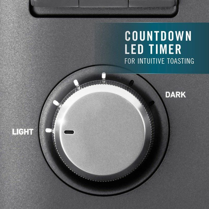 ポップアップトースター2枚焼焼き色6段階カルファロンCalphalonIntelliCrisp2-SliceToaster,GreyTSCALTR2GM家電