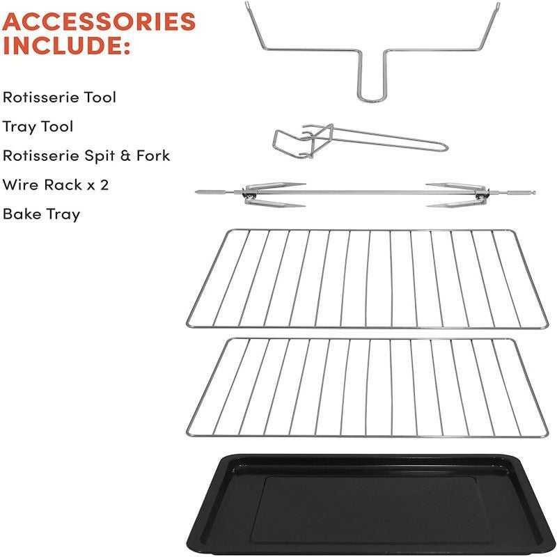 コンベクションオーブン45L大容量フレンチドアステンレスロティサリーMaxi-MaticEliteGourmetETO-45