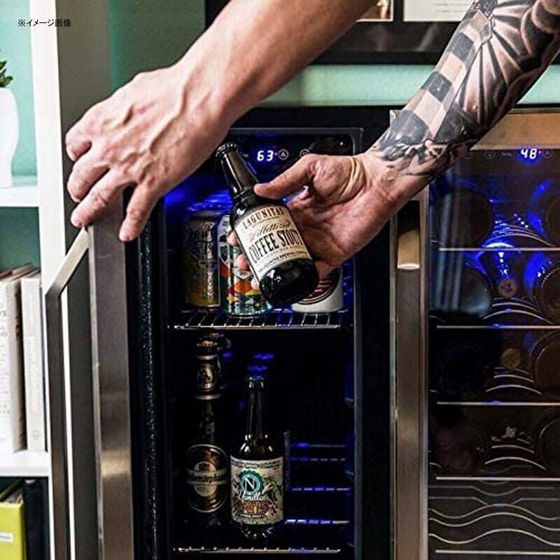 ワインクーラー 18本 冷蔵庫 60缶 ビルトイン可 フレンチドア 観音開き