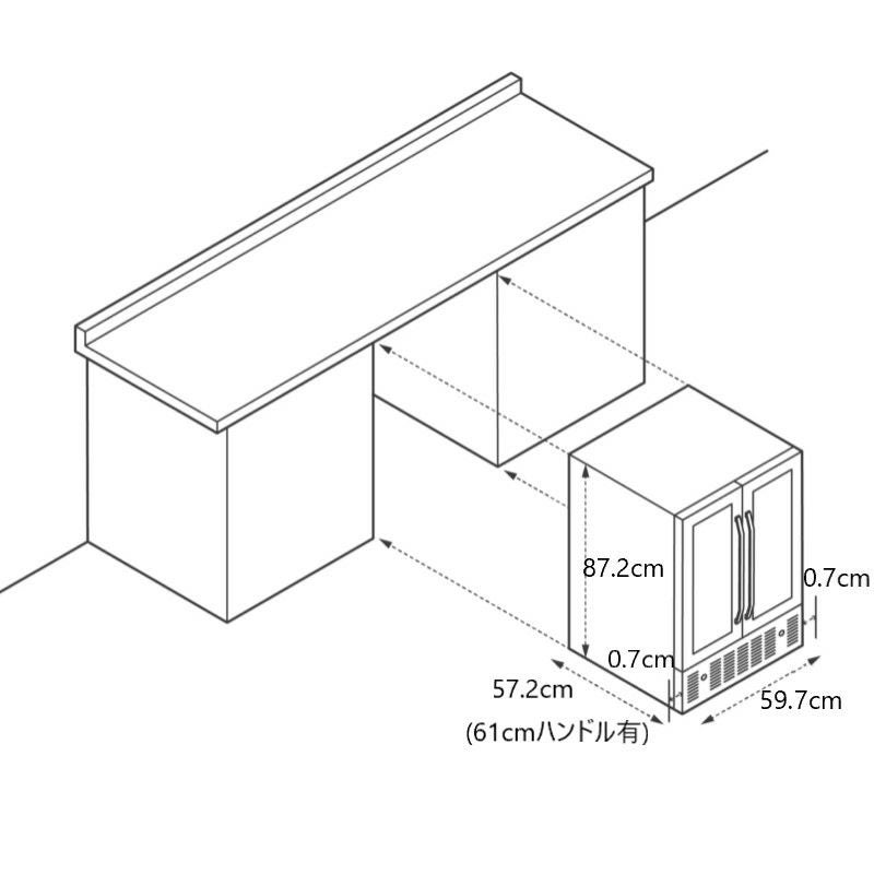 ワインクーラー18本冷蔵庫60缶ビルトイン可フレンチドア観音開きデュアルゾーン温度制御ビバレッジクーラーステンレスガラスドア鍵付ニューエアーNewAirAWB-360DBWineandBeverageCooler,1,StainlessSteel/Black家電