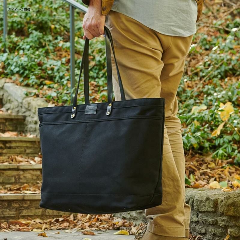 ジッパートートアメリカ製レザーストラップブラック黒コットンツイルバッグARTIFACTBlackTwillZipperTotew/LeatherStraps