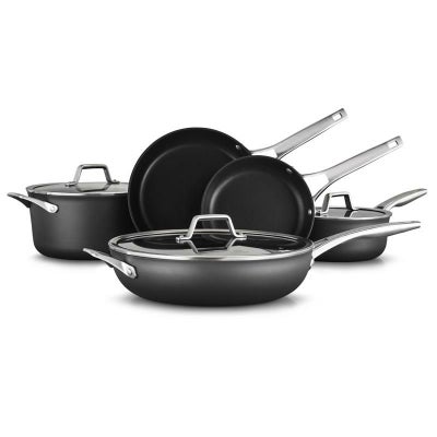 フライパン片手鍋両手鍋8点セットカルファロンプレミアハードアルマイトCalphalonPremierHard-AnodizedNonstickCookware8-PieceCookwareSet