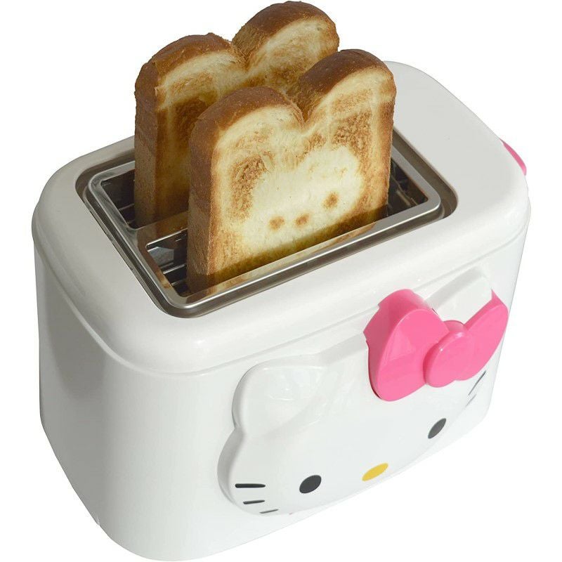 ハローキティ2枚焼きワイドスロットトースターポップアップHelloKitty2-SliceWideSlotToasterWithCoolTouchExterior家電