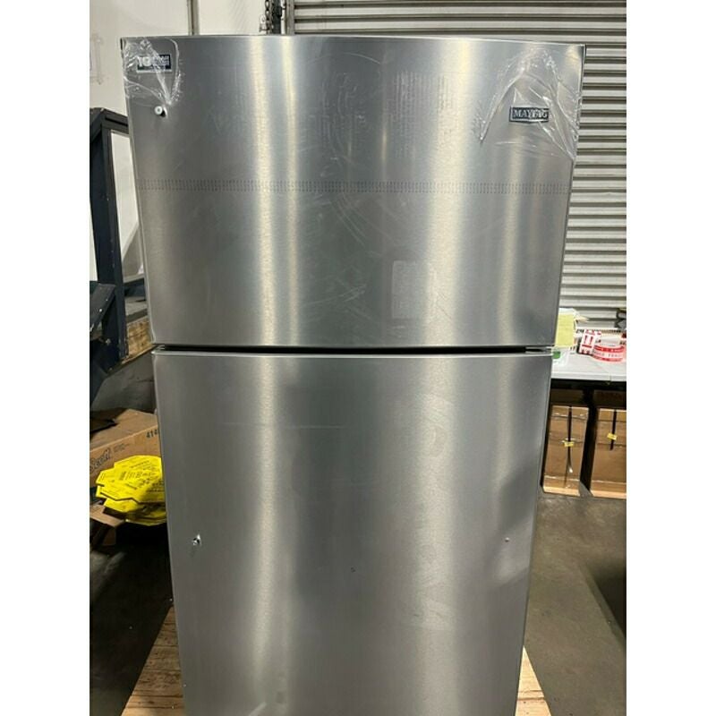 冷蔵庫冷凍庫2ドア幅84cmステンレス595LMAYTAG33-INCHWIDETOPFREEZERREFRIGERATORWITHEVENAIRCOOLINGTOWER-21CU.FT.家電【代引不可】
