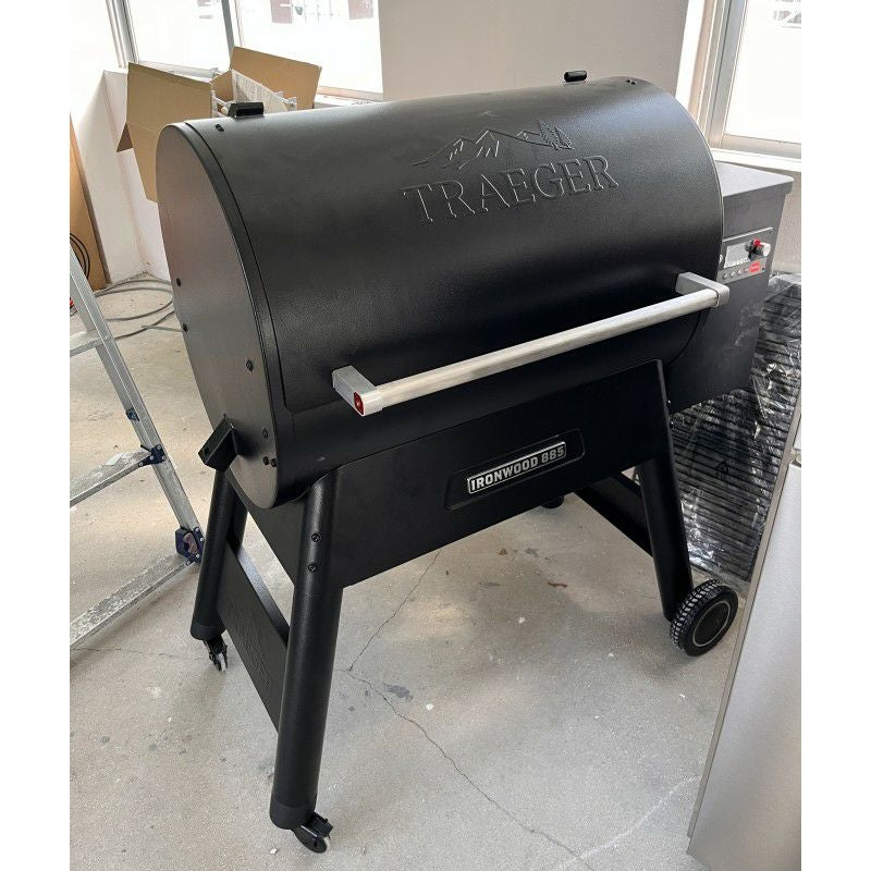 ペレットグリル燻製機トレガーデジタルスモーカー肉用プローブキャスター付TRAEGERIRONWOODSERIES885PELLETGRILL家電【代引不可】
