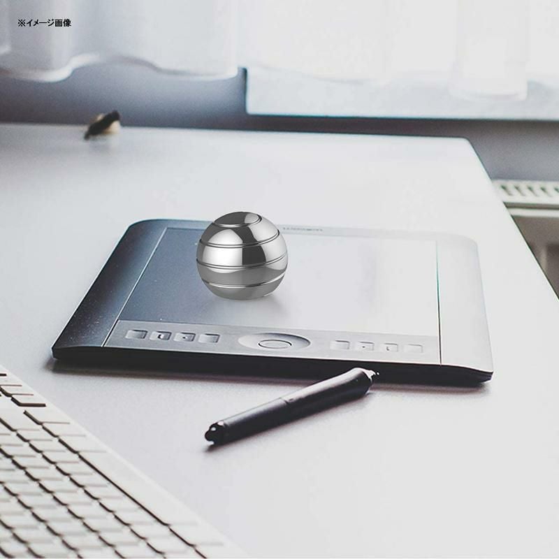 ストレスボール回る回転金属製子供大人スピナーKineticSpinningDeskToyBall,MetalStressBallforAdultsAnxiety,ADHDOpticalIllusionFidgetSpinnerToysforAdultsKids