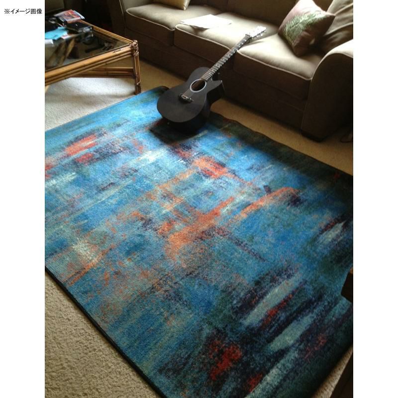 ラグアメリカ製EnduraStranナイロンコースタルキャンバスアクアCobaltCreekRugsCoastalCanvas-Aqua