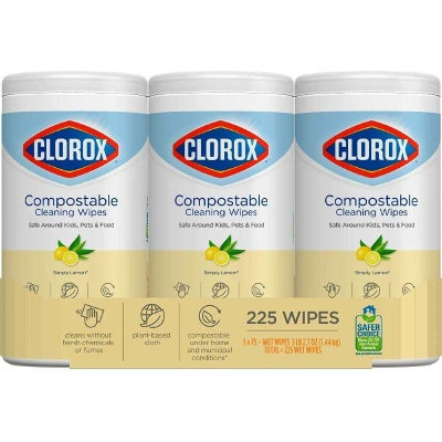 除菌消毒ワイパーフレッシュ＆シトラス75枚3個セットCloro×DisinfectingWipesValuePack,FreshScentandCitrusBlend,225Count