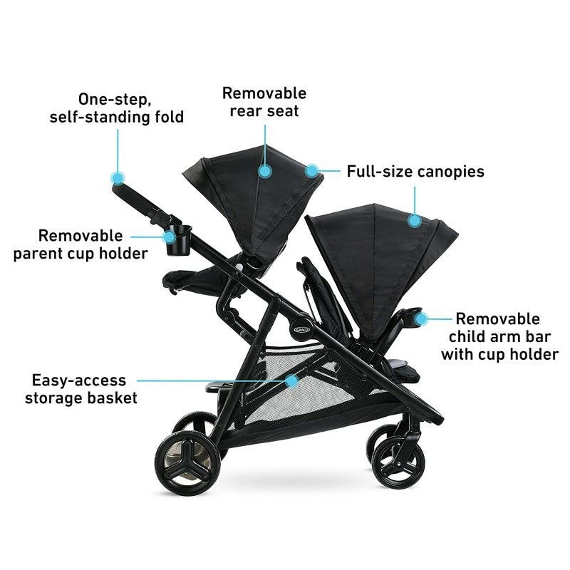 GRACO/グレコ 二人乗りベビーカー タンデム 前後二人 カップホルダー Amazon.co.jp: Graco(グレコ) 二人乗りベビーカー ルームフォーツー 7