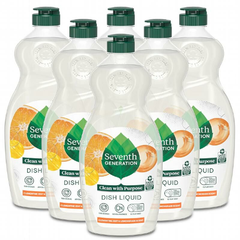 セブンスジェネレーション食器用洗剤736ml6本セットSeventhGenerationNaturalDishLiquid,Free&ClearUnscented,25-OunceBottles(Packof6)【RCP】