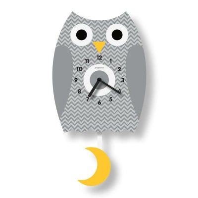 ウォールクロックフクロウクォーツアクリルマット仕上げ振り子時計壁掛けアメリカ製モダンムースModernMooseowlpendulumclock