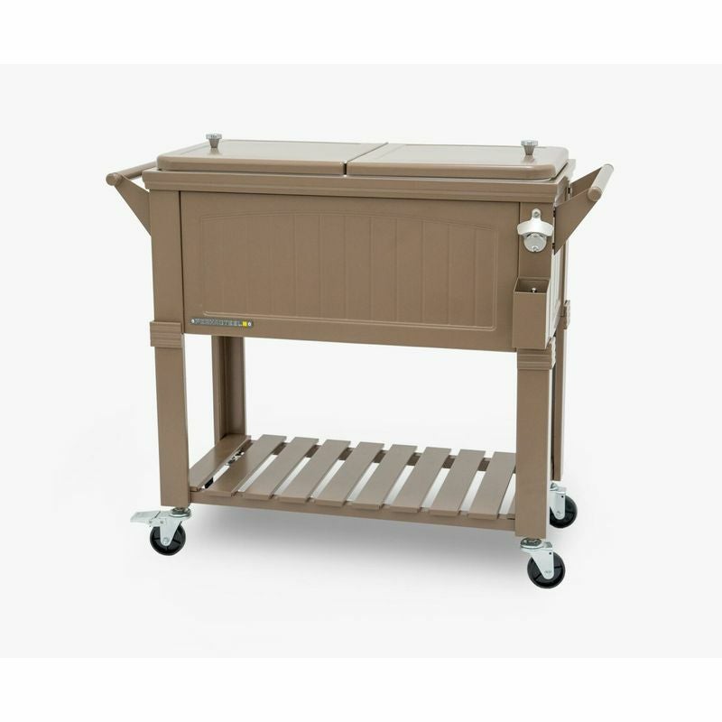 カート型クーラーボックス76L栓抜き付Permasteel80-QtPatioCoolerforOutside|OutdoorBeverageCoolerBarCart,PS-A203