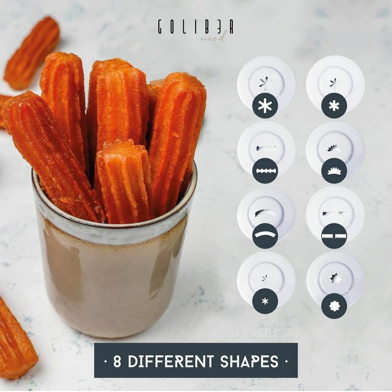 チュロス 絞り メーカー 形 8種 Goliber Churro Maker Machine - 8
