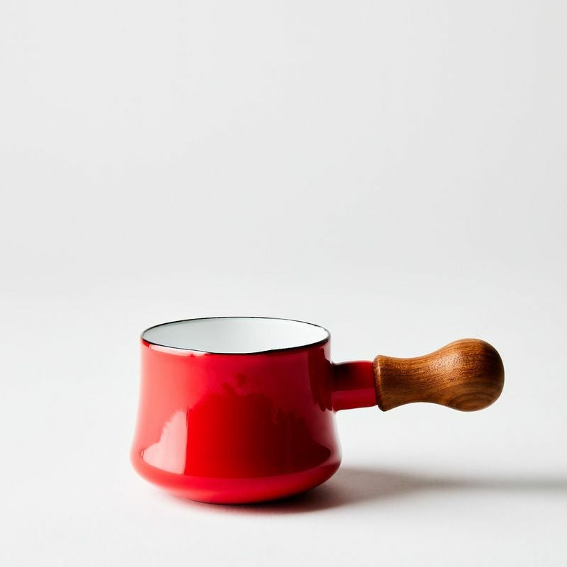 DANSK 赤い片手鍋 エナメルコーティング ダンスク 片手鍋 ソースパン コベンスタイル フタ付 1.9L エナメル