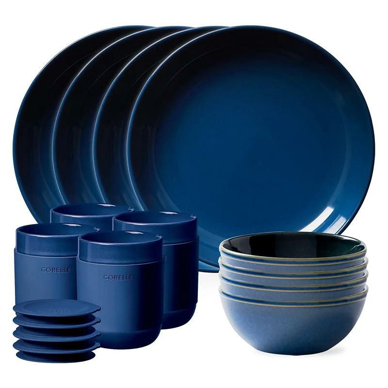 コレール 食器セット 4組 16点 無地 Corelle Stoneware 16-pc