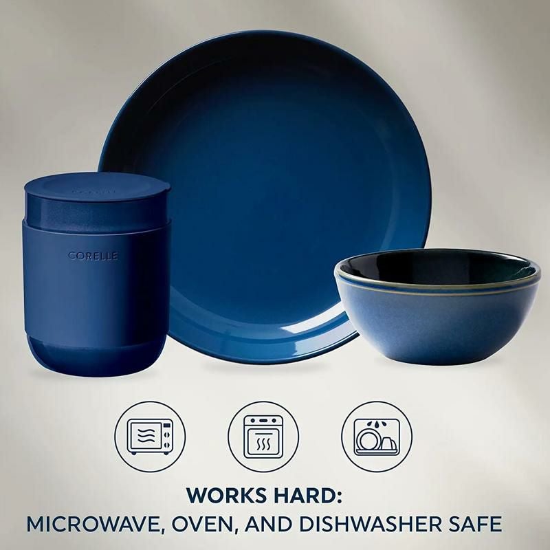 コレール 食器セット 4組 16点 無地 Corelle Stoneware 16-pc