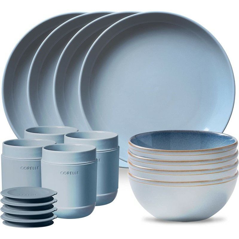 コレール 食器セット 4組 16点 無地 Corelle Stoneware 16-pc