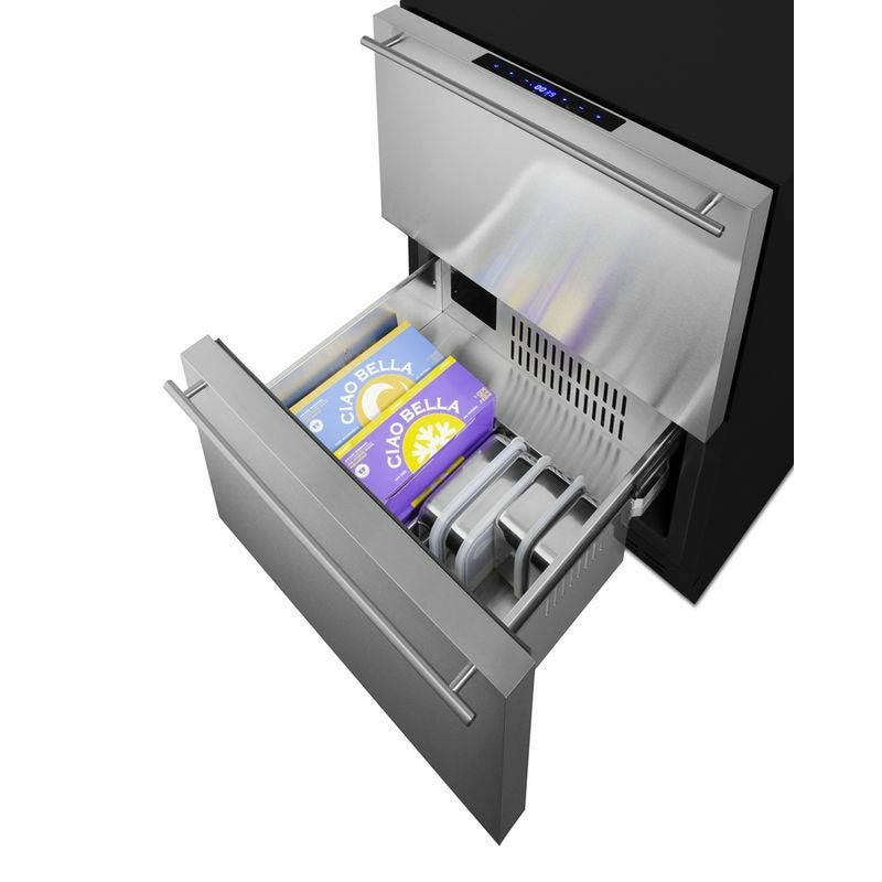 冷蔵庫引き出し式3段ビルトインステンレス屋内／屋外用Summit24InchBuiltIn2-DrawerUndercounterRefrigeratorwith4.8Cu.Ft.Capacity,Indoor/OutdoorCompatible,andEnergyStarCertfied家電【代引不可】