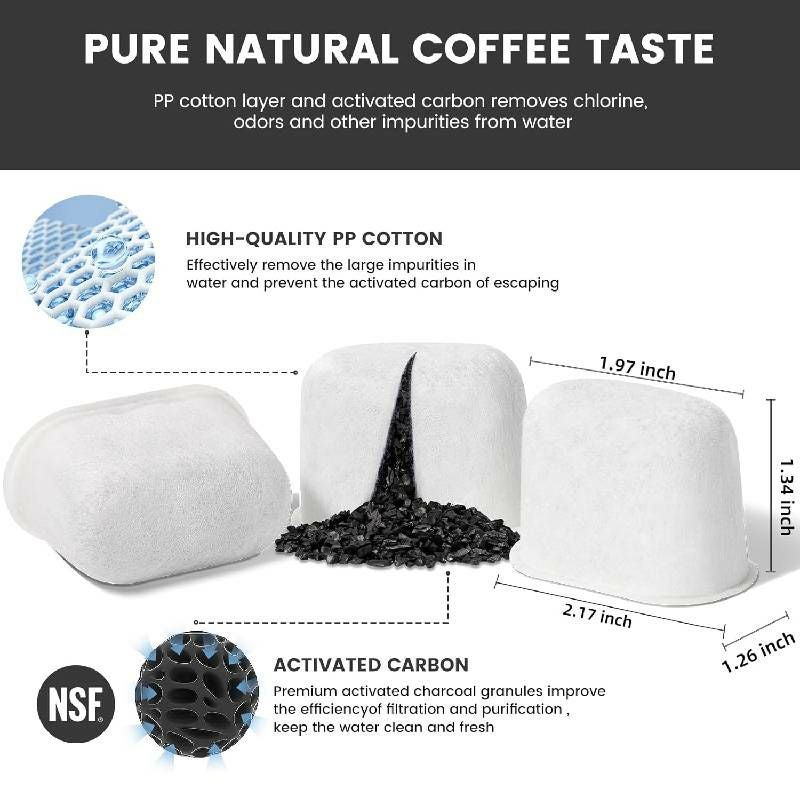 ブレビルBWF100対応コーヒーメーカー用ウォーターフィルター12個入BrevillePossiave12-PackCharcoalWaterFiltersCompatibleBWF100Machines