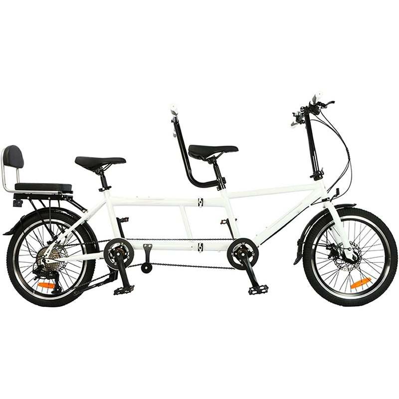 タンデム 自転車 二人乗り 20インチ ビーチクルーザーバイク 7段変速