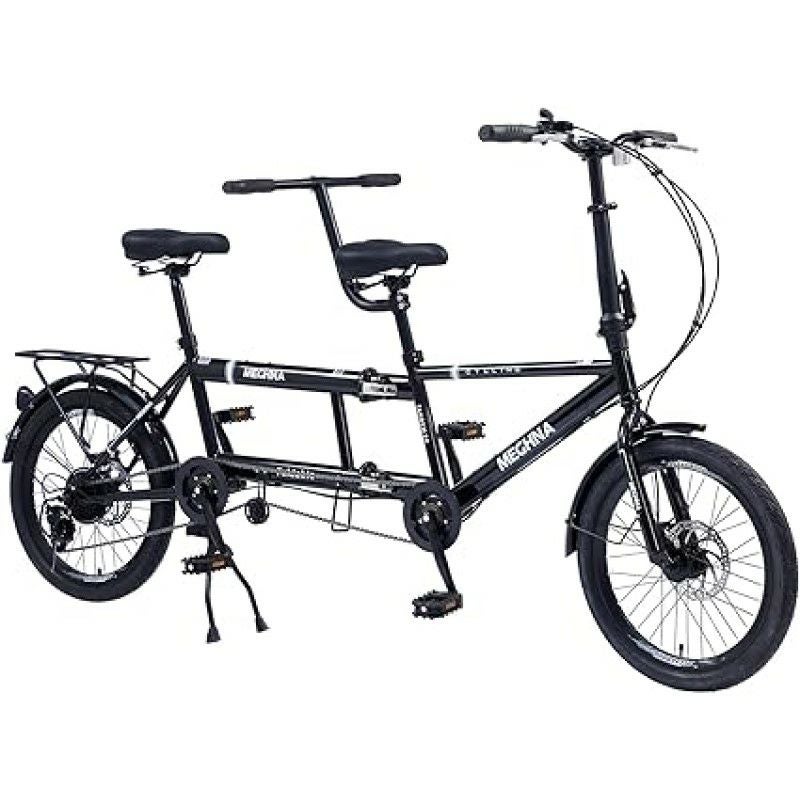 タンデム 自転車 二人乗り 20インチ ビーチクルーザーバイク 7段変速