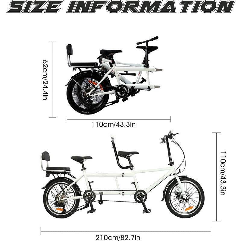 タンデム 自転車 二人乗り 20インチ ビーチクルーザーバイク 7段変速 タンデム 自転車 二人乗り 20インチ ビーチクルーザーバイク 7段変速