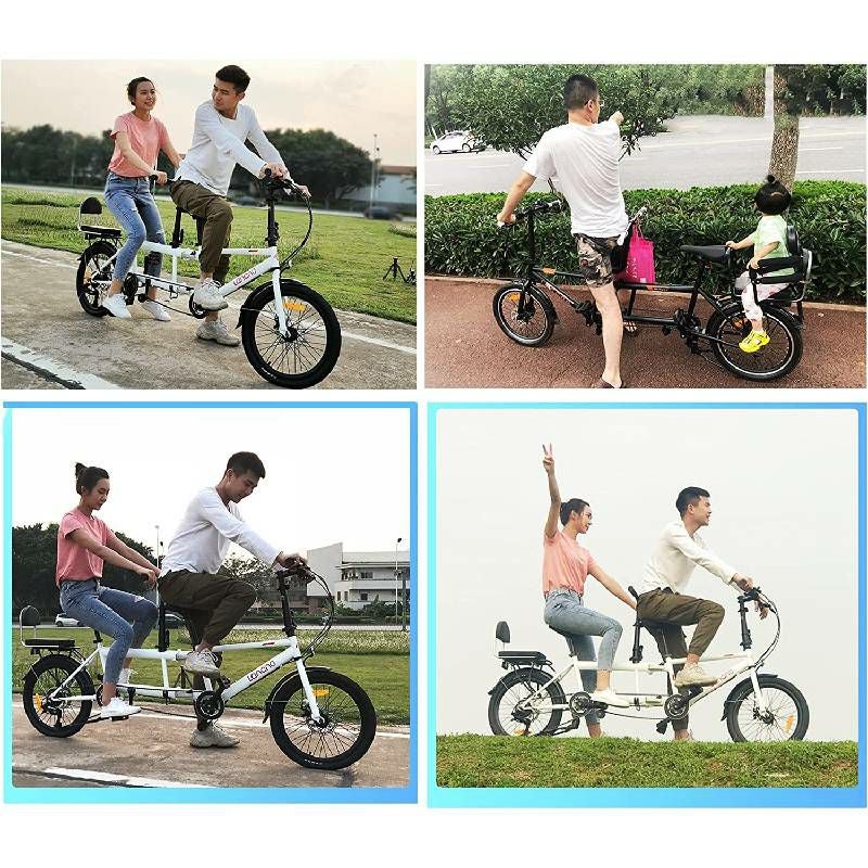 タンデム 自転車 二人乗り 20インチ ビーチクルーザーバイク 7段変速