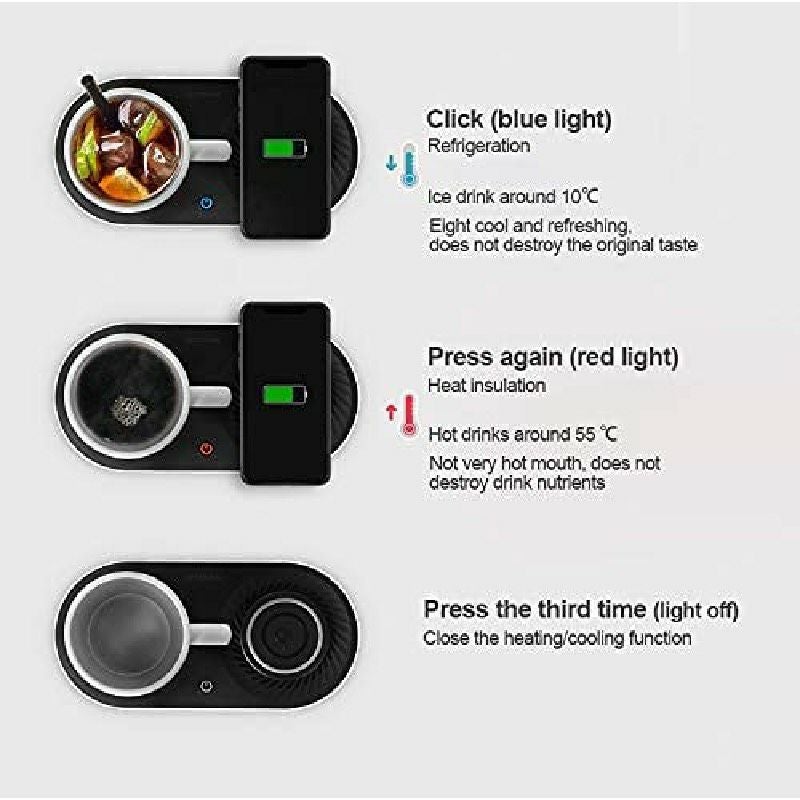 マグウォーマーマグセット500mlステンレス温度調節保温加熱コーヒー紅茶CosoriCoffeeMugWarmer&MugSetPremium24WattStainlessSteel,BestGiftIdea,Office/HomeUseElectricCupBeveragePlate,Water,Cocoa,Milk家電