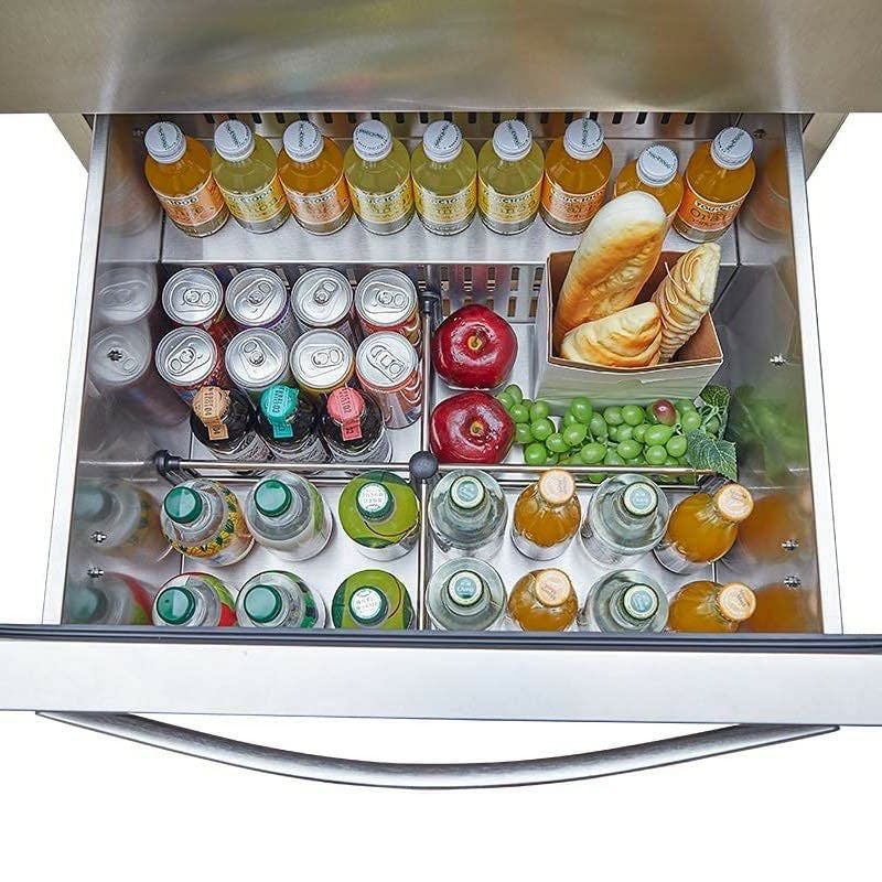 ビルトイン 引き出し式 冷蔵庫 室内/屋外用 幅60cm 家庭用および業務用