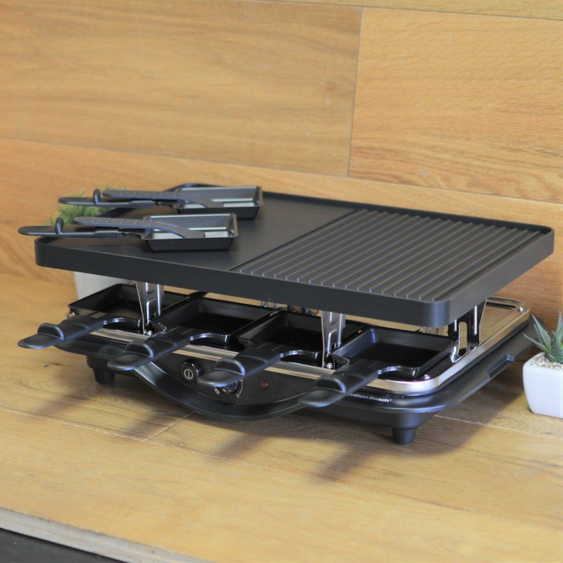 ラクレットグリル オーブン ハミルトンビーチ 波型 フラット 同時調理