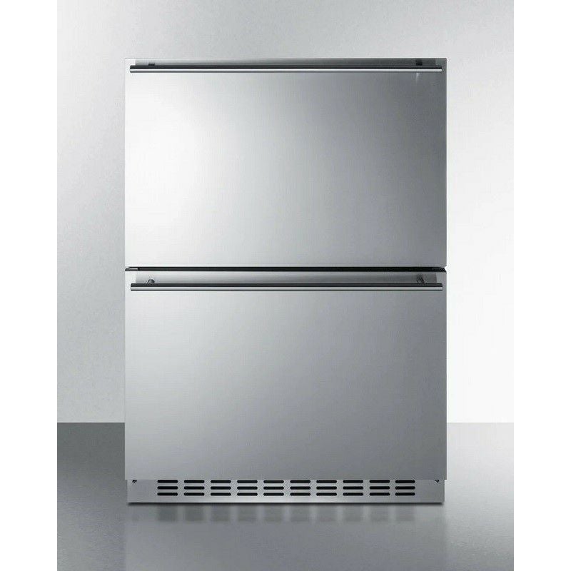 GoldStar FR-F1150Y 引き出し冷凍庫 冷凍庫 引き出し式 2段 105L 屋外対応 ビルトイン可 ステンレス 自動霜