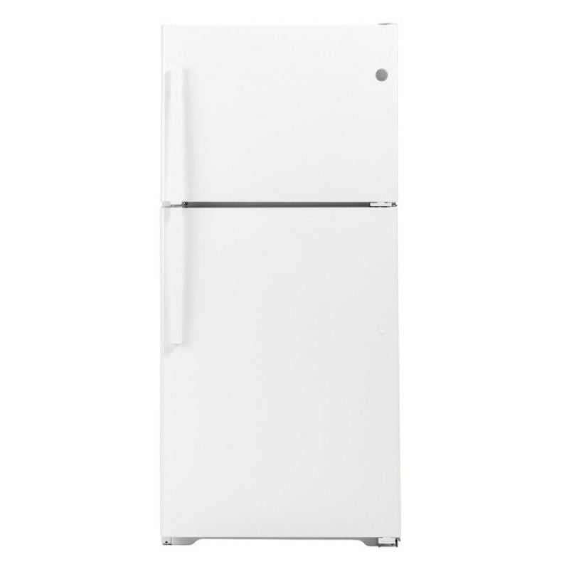 冷蔵庫冷凍庫自動霜取りタイプ2ドア幅75.5cmステンレス544Lドアの向き変更可GE19.2Cu.Ft.Top-FreezerRefrigerator家電【代引不可】