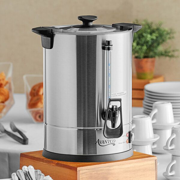 大きいコーヒーメーカーコーヒーサーバー30カップパーティホテルHomeCraftCU30SSQuick-Brewing1000-WattAutomaticCoffeeUrn,30-Cup,StainlessSteel家電