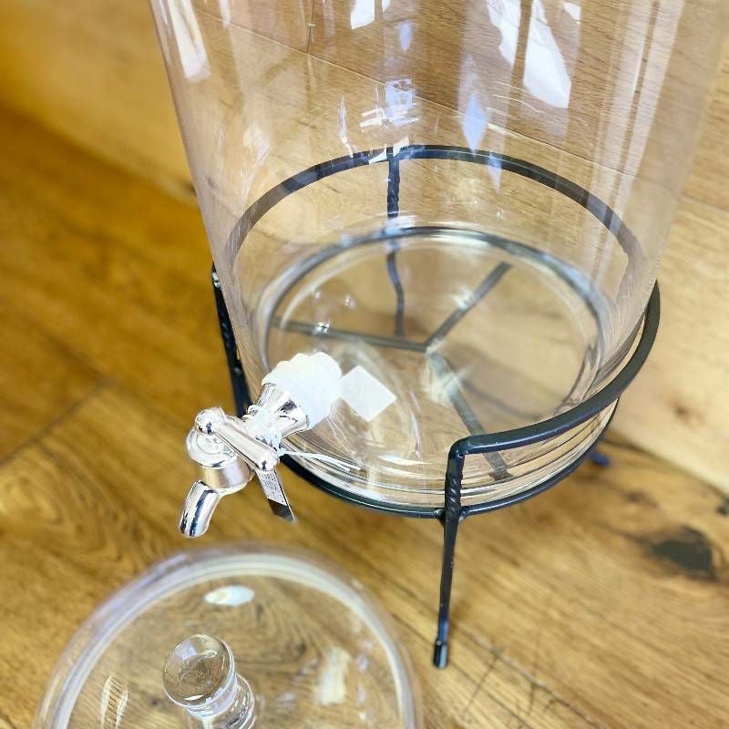 ドリンクサーバー ガラスドリンクディスペンサー 9.4L ワイヤー