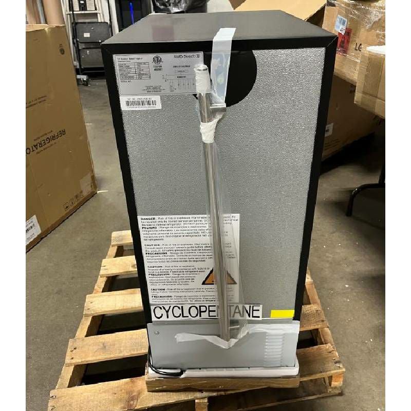 冷蔵庫屋外90LステンレスガラスドアハンドルありブルーLED照明幅60cm高さ88cmAmericanMadeGrills15"OutdoorRatedFridgewithGlassDoorSSRFR-15G家電